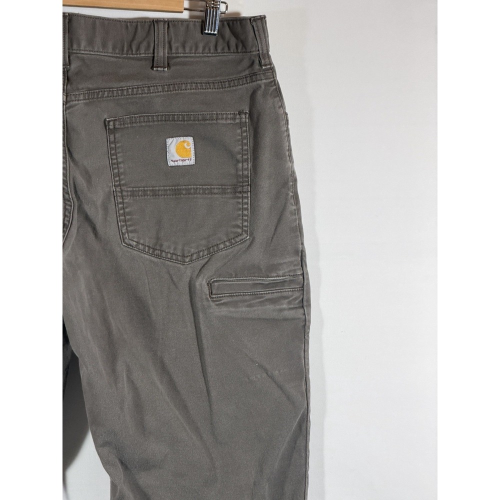 Carhartt Dungaree Work Pants Mens 36x30 Moss Green Canvas Relaxed Fit - Picture 7 of 16